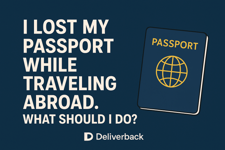 I lost my passport while traveling abroad. What should I do? Check Deliverback