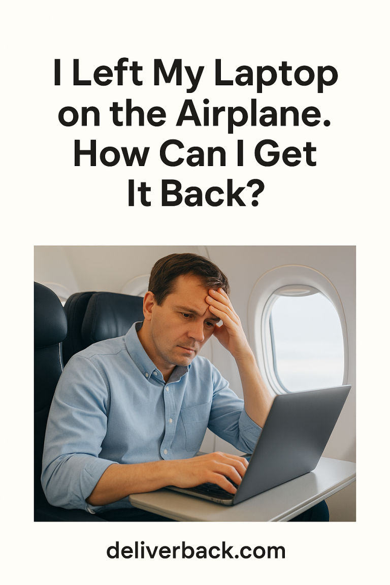 I left my laptop on the airplane. How can I get it back? - Deliverback